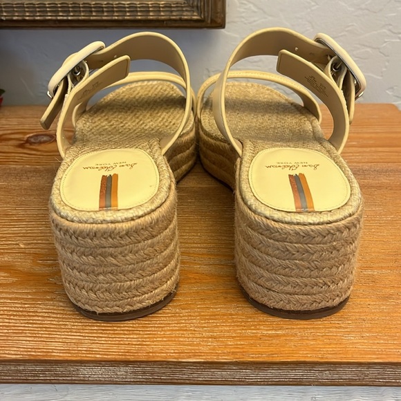 SAM EDELMAN Carson Espadrille Wedge Sandal- Color: Bleached Wheat- Size 10.5 - Picture 4 of 12